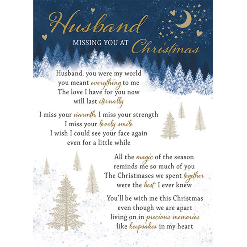 C35 HUSBAND SPECIAL THOUGHTS XMAS GRAVESIDE CARD 6S