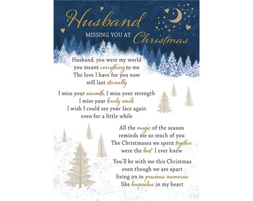 C35 HUSBAND SPECIAL THOUGHTS XMAS GRAVESIDE CARD 6S