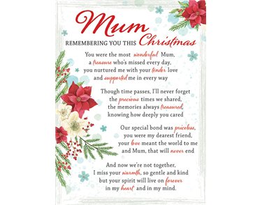 C35 MUM SPECIAL THOUGHTS XMAS GRAVESIDE CARD 6S
