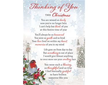 C35 THINKING OF YOU SPECIAL THOUGHTS XMAS GRAVESIDE CARD 6S