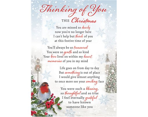 C35 THINKING OF YOU SPECIAL THOUGHTS XMAS GRAVESIDE CARD 6S
