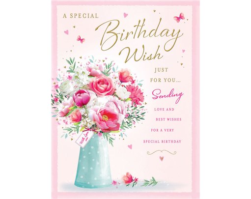 12x9in BIRTHDAY FEMALE BIG HUGS 6S