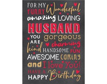 12x9in HUSBAND BIG HUGS 6S
