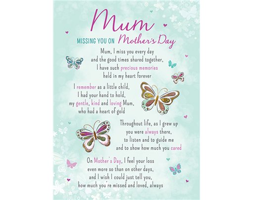 C35 MUM MOTHERS DAY MEMORIAL CARDS 6S