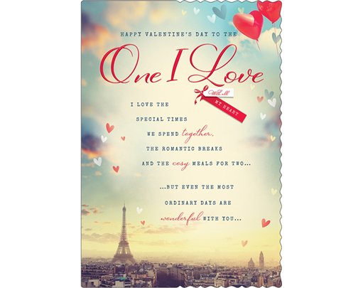 C90 ONE I LOVE APERTURE COUNTER CARDS VALENTINE'S DAY 6S