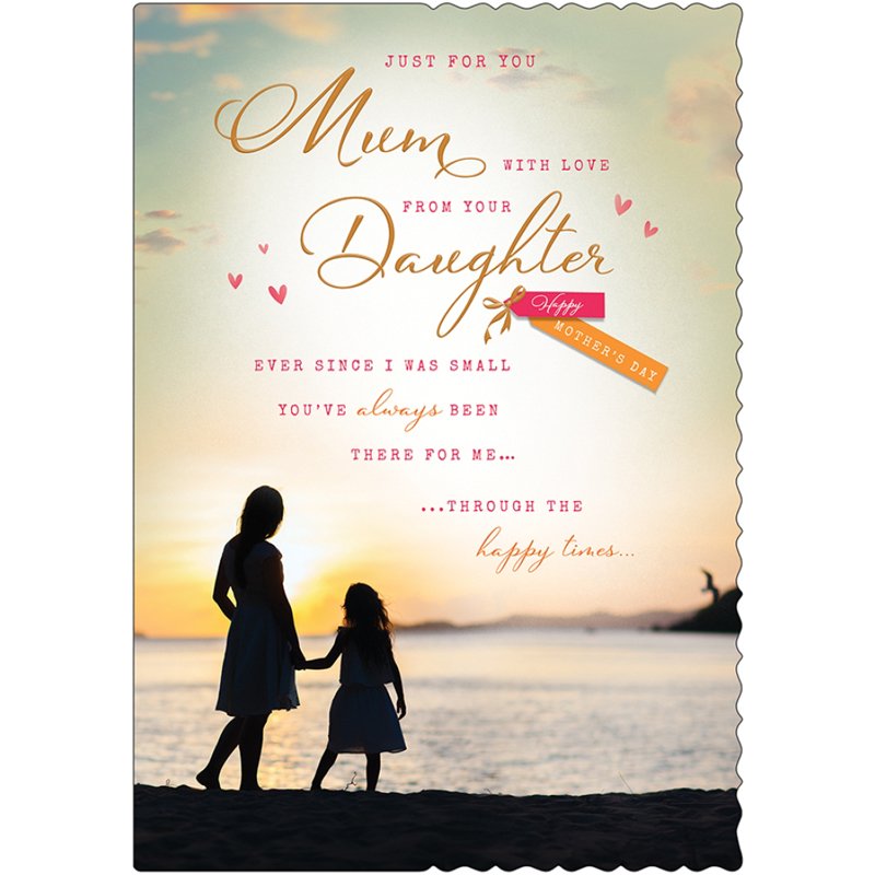 C90 MUM FROM DAUGHTER APERTURE COUNTER CARDS MOTHER'S DAY 6S