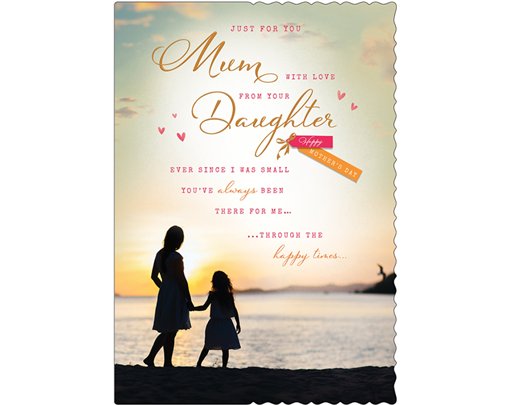 C90 MUM FROM DAUGHTER APERTURE COUNTER CARDS MOTHER'S DAY 6S