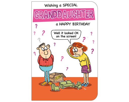 C75 GRANDDAUGHTER HUMOUR QUIP & WIT 6S