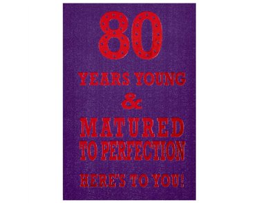 C50 80TH MALE MILESTONE AGES 6S