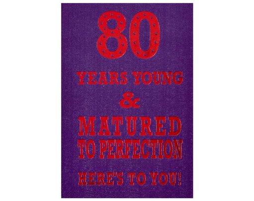 C50 80TH MALE MILESTONE AGES 6S