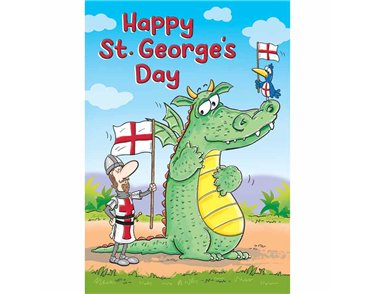 7x5in DRAGON ST GEORGE'S DAY REGAL 6S