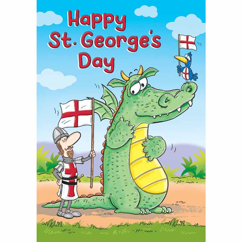 7x5in DRAGON ST GEORGE'S DAY REGAL 6S