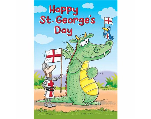 7x5in DRAGON ST GEORGE'S DAY REGAL 6S