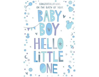 C75 BABY BOY CONGRATS KINGFISHER 6S