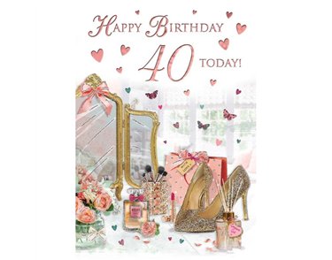 C75 AGE 40 FEMALE BIRTHDAY SPECIAL THOUGHTS 6S