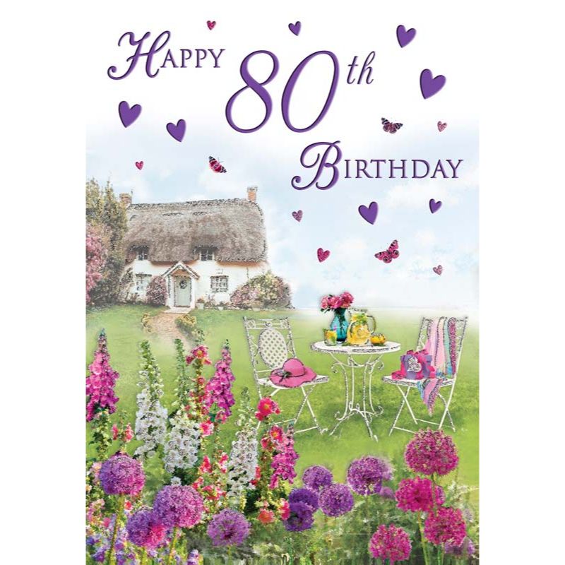 C75 AGE 80 FEMALE BIRTHDAY SPECIAL THOUGHTS 6S