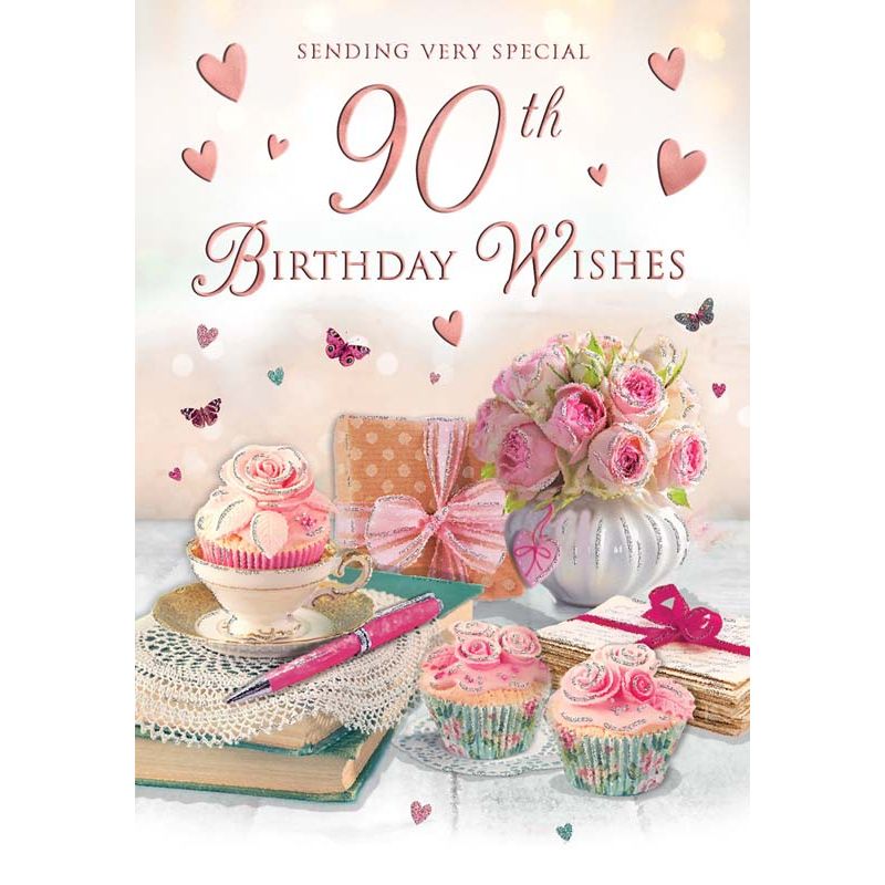 C75 AGE 90 FEMALE BIRTHDAY SPECIAL THOUGHTS 6S