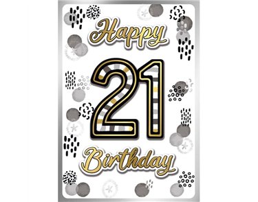 10X7in AGE 21 BOXED CARD 3S