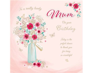 31cm MUM BIRTHDAY SQUARE BOXED CARD 3S