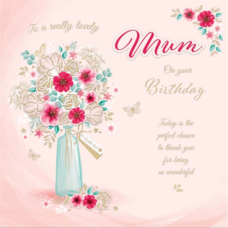 31cm MUM BIRTHDAY SQUARE BOXED CARD 3S