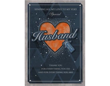 10X7in HUSBAND BIRTHDAY BOXED CARD 3S