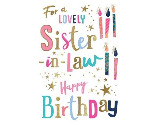 C75 SISTER IN LAW BIRTHDAY MORELLO 6S