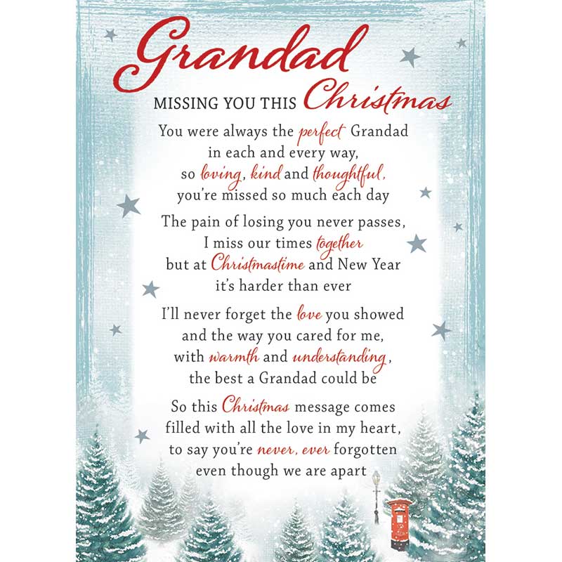 C35 GRANDAD SPECIAL THOUGHTS GRAVESIDE CARD 6S