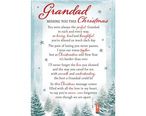 C35 GRANDAD SPECIAL THOUGHTS GRAVESIDE CARD 6S