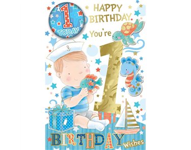 C75 AGE 1 BOY BADGED CARD 6S