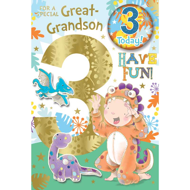 C75 GREAT GRANDSON AGE 3 BADGED CARD 6S