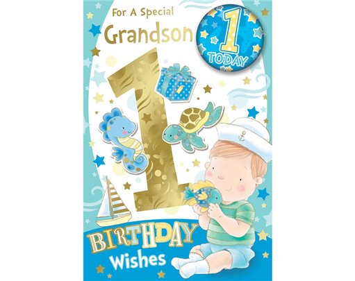 C75 GRANDSON AGE 1 BADGED CARD 6S