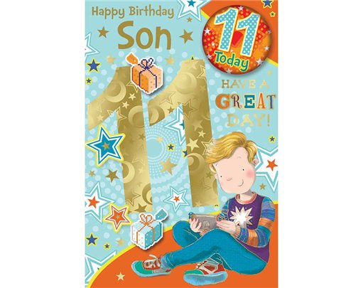 C75 SON AGE 11 BADGED CARD 6S