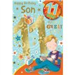C75 SON AGE 11 BADGED CARD 6S