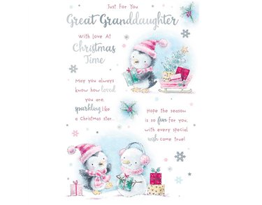 C75 GREAT GRANDDAUGHTER KINGFISHER XMAS 6S