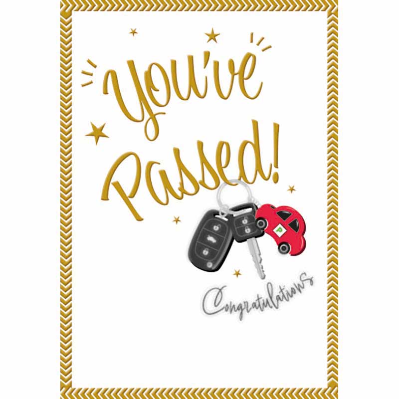 C50 DRIVING TEST CONGRATULATIONS GENERIC PZAZZLE 6S