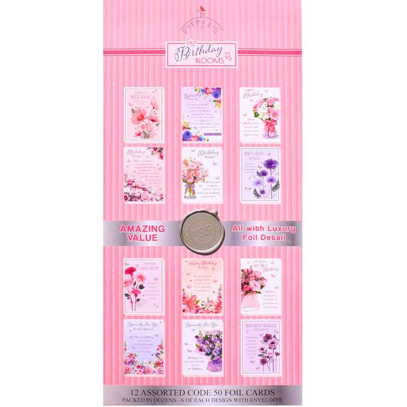 BIRTHDAY BLOOMS POPPY HILL FLATBOX 144S