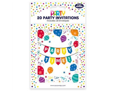 20PK BIRTHDAY PARTY INVITATIONS