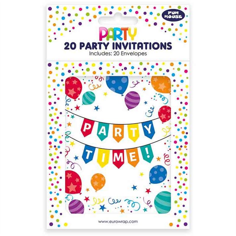 20PK BIRTHDAY PARTY INVITATIONS