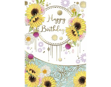 C50 FLORAL BIRTHDAY SILVERLINE 12S