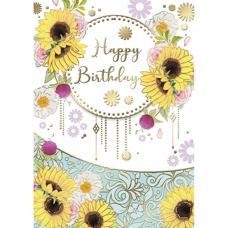 C50 FLORAL BIRTHDAY SILVERLINE 12S