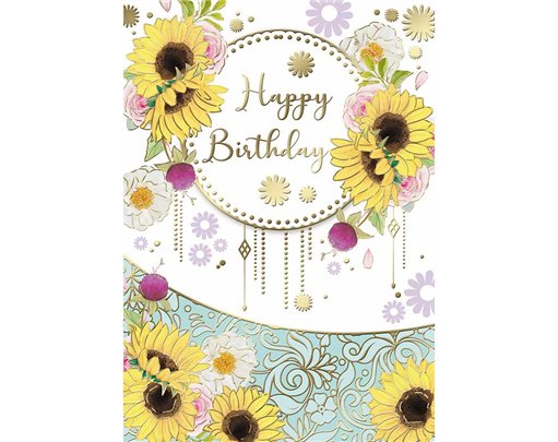 C50 FLORAL BIRTHDAY SILVERLINE 12S