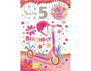 C50 AGE 5 GIRL BADGED CARD 6S
