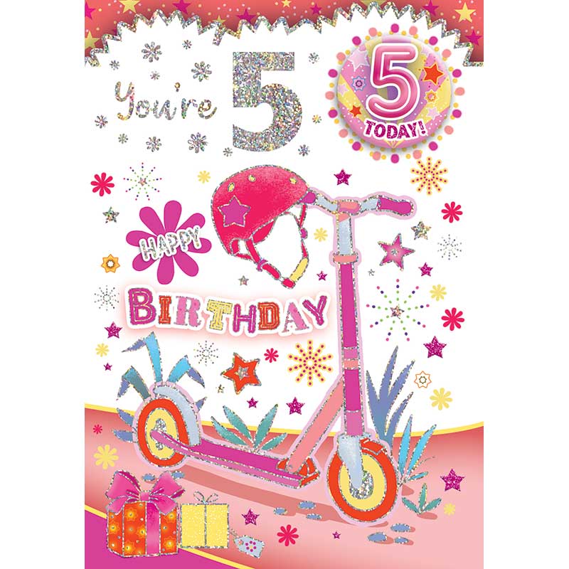 C50 AGE 5 GIRL BADGED CARD 6S