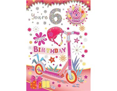 C50 AGE 6 GIRL BADGED CARD 6S