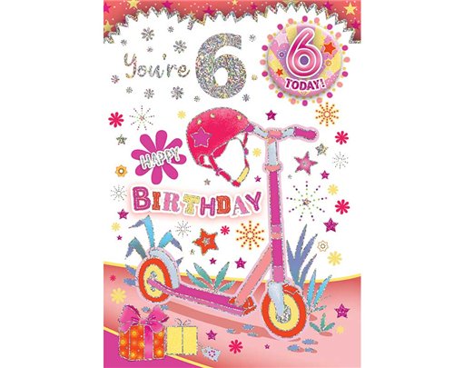 C50 AGE 6 GIRL BADGED CARD 6S
