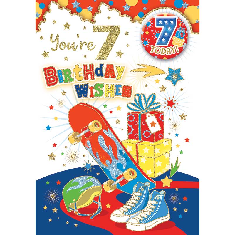 C50 AGE 7 BOY BADGED CARD 6S