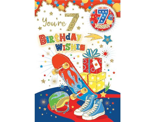 C50 AGE 7 BOY BADGED CARD 6S