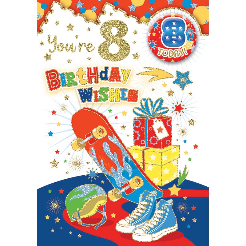C50 AGE 8 BOY BADGED CARD 6S