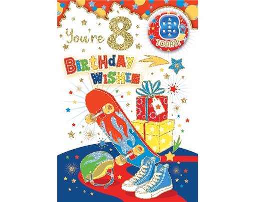 C50 AGE 8 BOY BADGED CARD 6S
