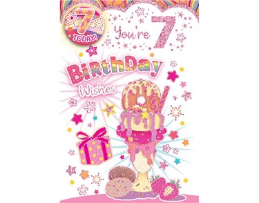 C50 AGE 7 GIRL BADGED CARD 6S